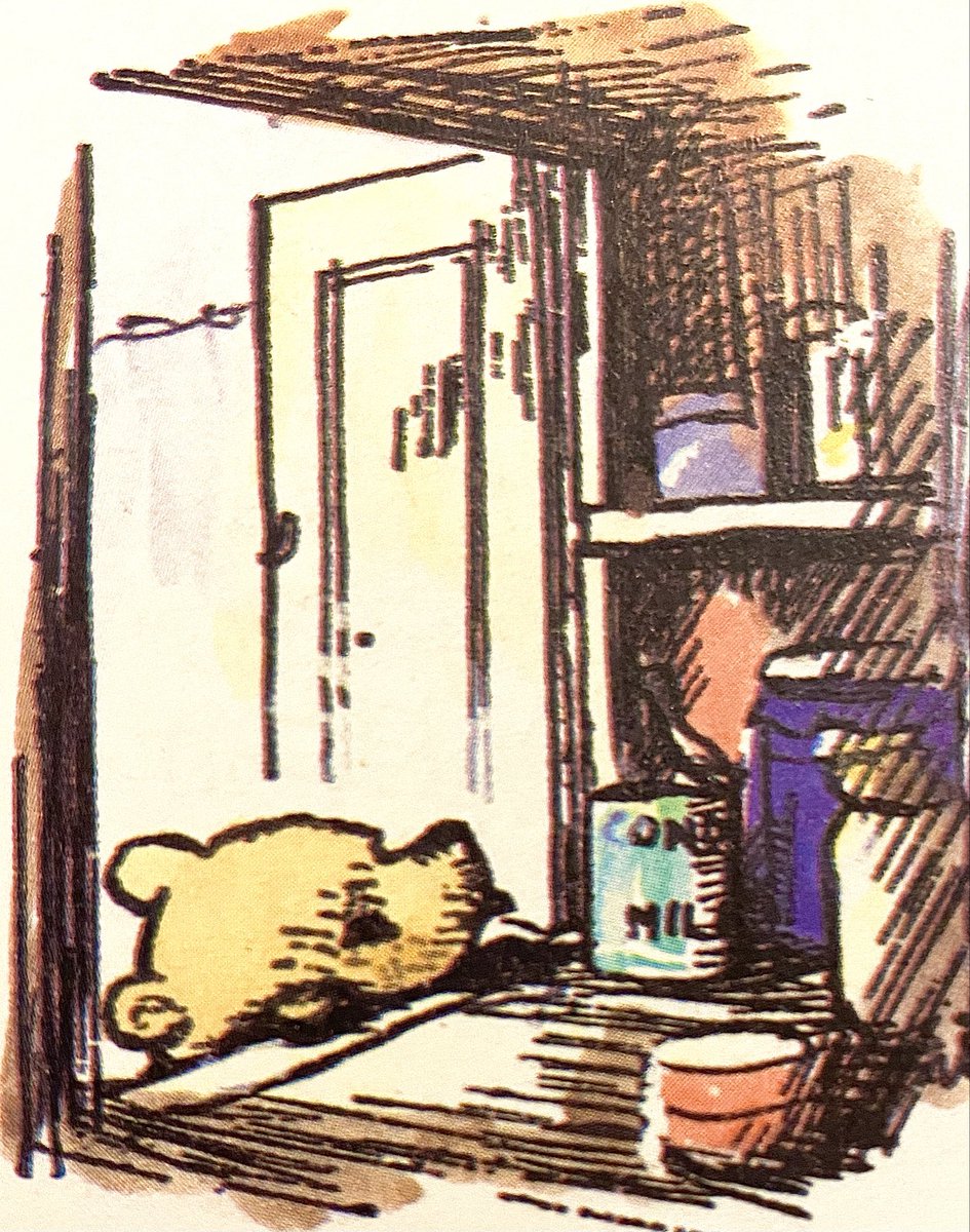 “Shall I look?” said Pooh, who was beginning to feel eleven o’clockish. He found a small tin of condensed milk, and something seemed to tell him that Tiggers didn’t like this, so he took it into a corner by itself, and went with it to see that nobody interrupted it. ~A.A.Milne
