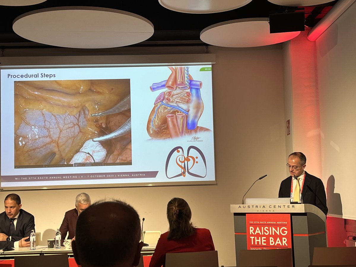 Lively closing session on newer insights and approaches to atrial fibrillation at #EACTS2023 ! Privileged for the opportunity to present our work. We'll continue to push the limits together. @DVervoort94 @drkirmani @MMarinCuartas @Florentine_Klee @MontanhesiPaola @miia_ll @EACTS