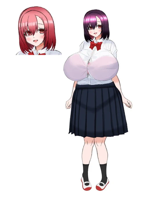 聖女モノ描いてたんですけど、ぴぴーんって別の神降りてきて「先にそっち描け」って言われちゃったんですよね～なので、ちょっと太め体型の女の子です。髪の色どっちにしようか悩んでますが、悪と戦うヒロインもの設定をふわ～って考えてるので変身したらピンクっぽくなるでもいい? 