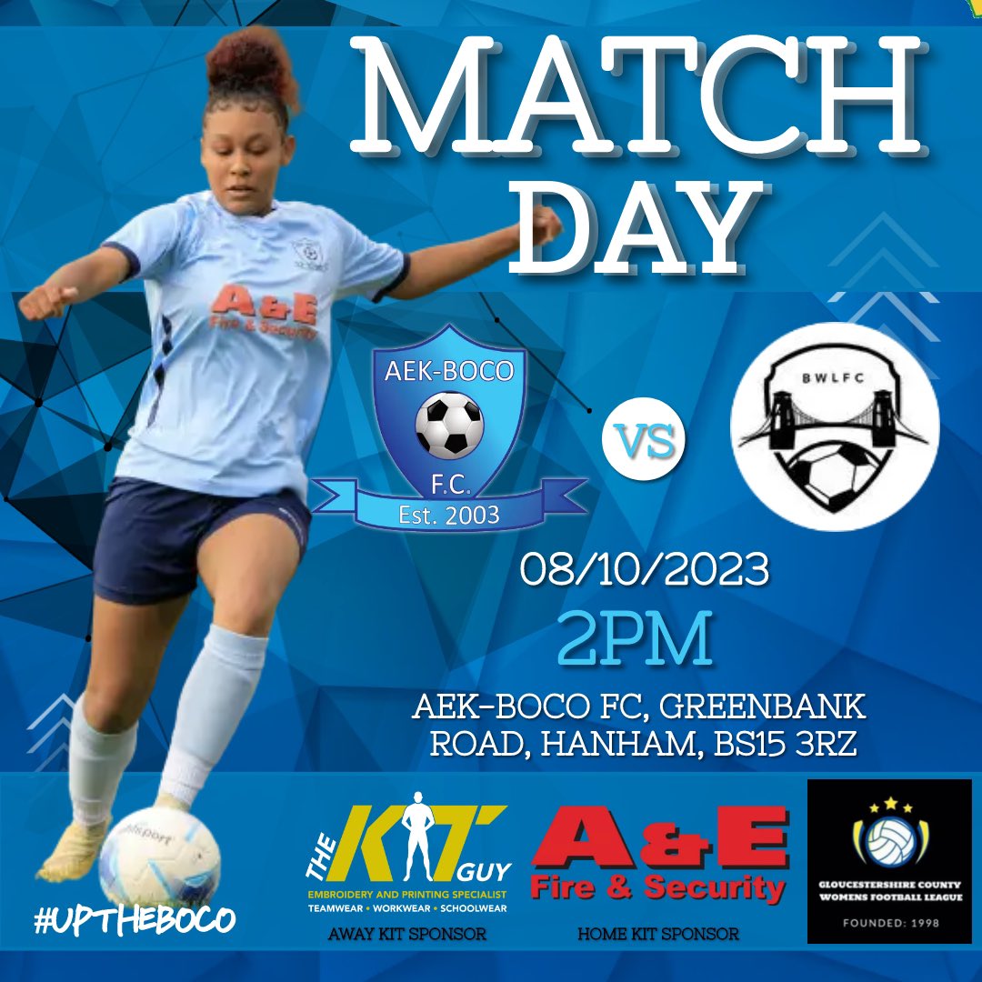 aekbocoladiesfc's tweet photo. IT’S MATCH DAY ⚽️ 

Both teams are back in league action, 1st team take on @MangotsfieldWFC , while the reserves take on @BandWLFC ⚽️ 

📍 AEK-BOCO FC 
🎟️ £2 (U16s FREE) first team game only 
🕑 2pm KO 

#uptheboco https://t.co/r0LBqPtm3k