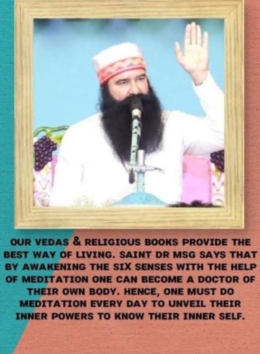 Rinki_1989's tweet image. Saint Gurmeet Ram Rahim ji ने  प्रभावशाली वह आसान तरीके से समझाया है ,उनके साथ उन्होंने #ब,्रहाचर्य का पालन करने पर खासतौर पे जोर डाला है ,ताकि power of Celibacy से एक सेहतमंद और नकारात्मकता मुक्त समाज का निर्माण हो सके
#PowerofofCelibacy
#ब, ्रहाचर्य 
@SaintDrmsgInsan