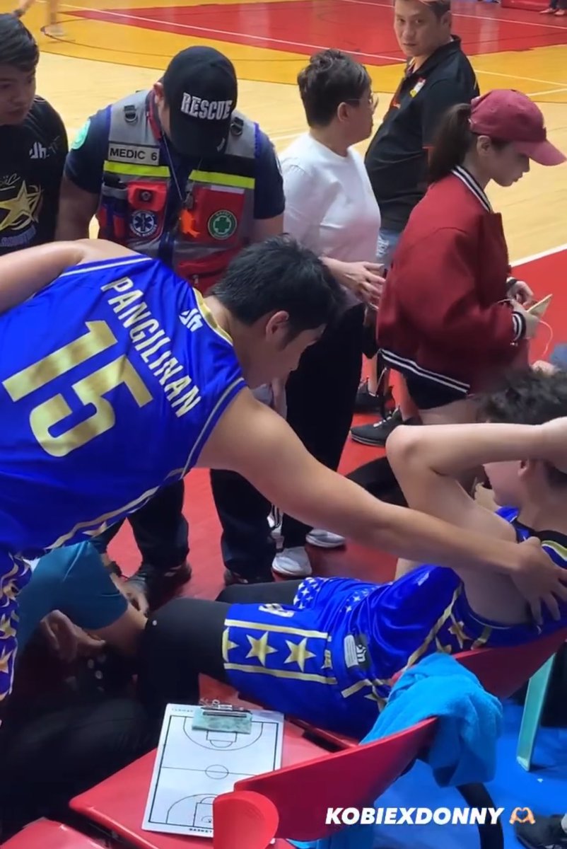 A_itsme__'s tweet photo. The supportive team captain talking to Kobie last night when he got injured. #DonnyPangilinan

Hoping for your speedy recovery, Kobie! @kobierbrown https://t.co/hBpzWz2aUh