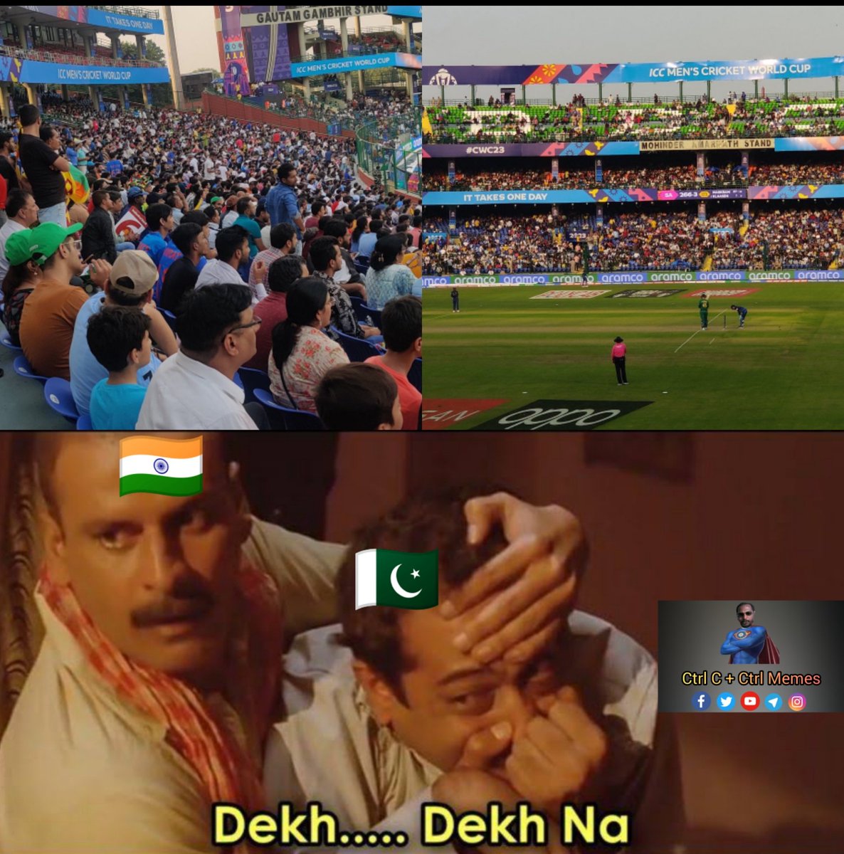 The stadium is a Full House in a non Indian Match
Where are Jealous Pakistanis?

#SLvSA
#icccricketworldcup2023 
#ICCWorldCup2023