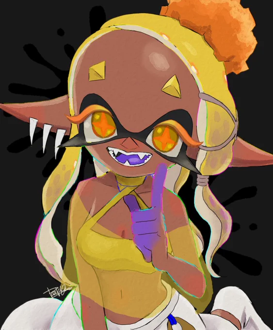 ロングヘアーウツホちゃん #Splatoon3 #splatoonart