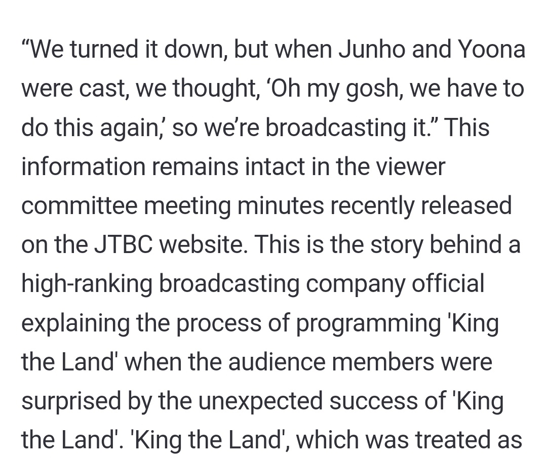 OhsoHuisman's tweet photo. King the land script was considered 'the ugly duckling' that it even got rejected by alot of broadcasting companies &amp; ott platforms including jtbc until junho &amp; yoona came onboard. Against all odds, It became most loved Korean drama overseas n 2023 most successful Netflix show✨ https://t.co/I1SSRMXnP0