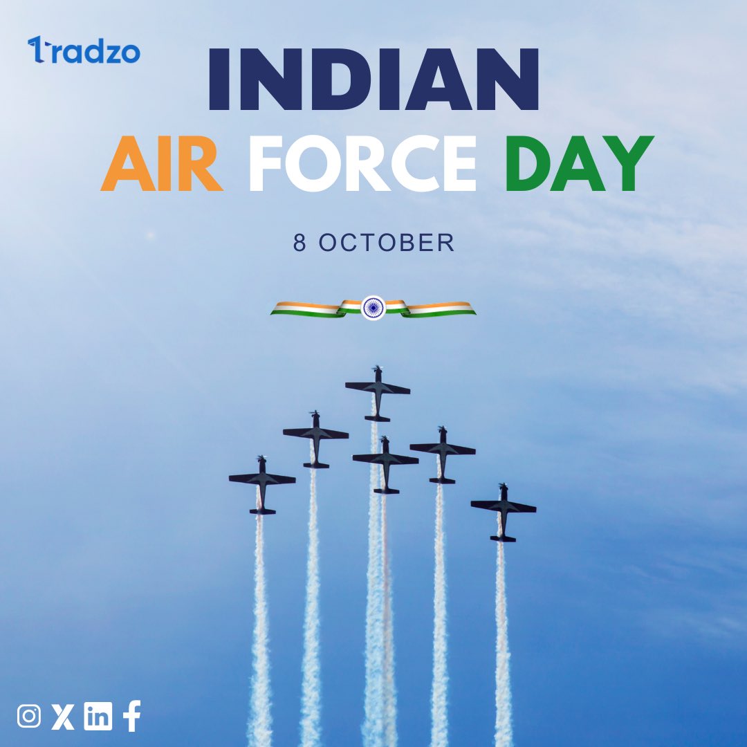 TradzoIndia's tweet photo. Celebrating True Heroes of our Nation.
Happy Air Force Day.

Follow us on @hi_tradzo today.
#HiTradzo #Tradzo #StockMarkets #AirForce #IndianAirForce #AirForceDay https://t.co/plJ1xrkmu4