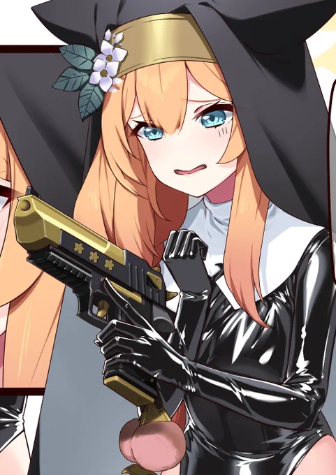 かわいいの子と銃を描きの機会があるで、いいね。