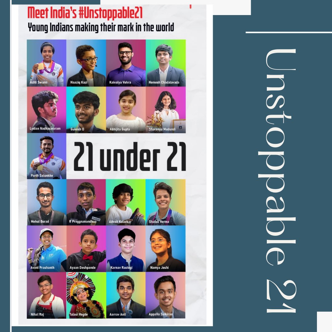kichatube's tweet photo. Deeply honored to be selected as one of the @timesofindia Unstoppable 21 in 21 Under 21! Thank you to my mentors, family, and friends for your support. I'm excited to join this group of talented young Indians and continue working to make India a better place. #Unstoppable21 https://t.co/tyHBlAIfqJ