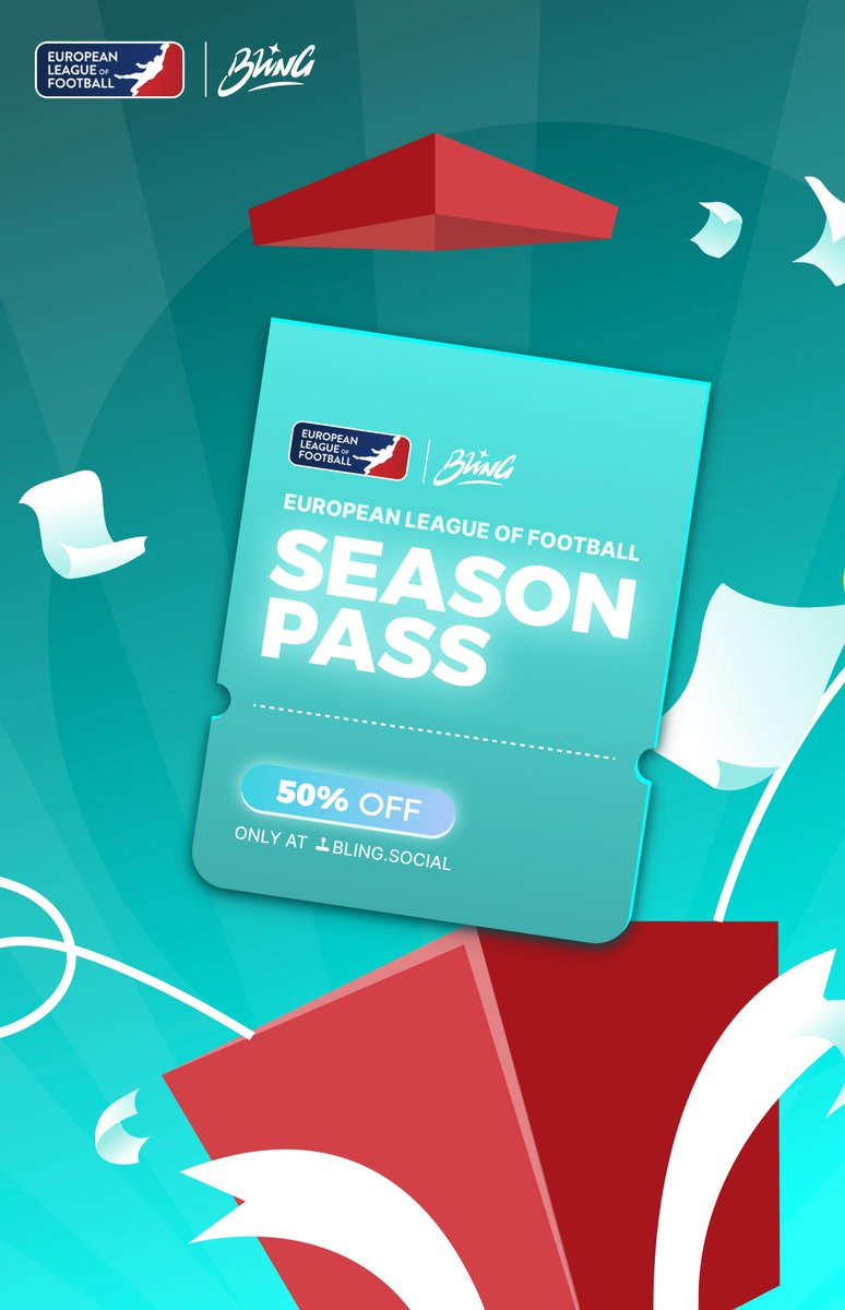 Bling_Social's tweet photo. 🏈European League of Football Season Pass is coming!
This season pass is discounted 50% off (only available at https://t.co/vLEdxpU2kz)! Watch every game live, archived, on any device
🔗 :https://t.co/l1gzQVEwPh
⏰:10/10, 5pm UTC+8
For more details: https://t.co/sPN5gYgwTp https://t.co/prBoLCmONv