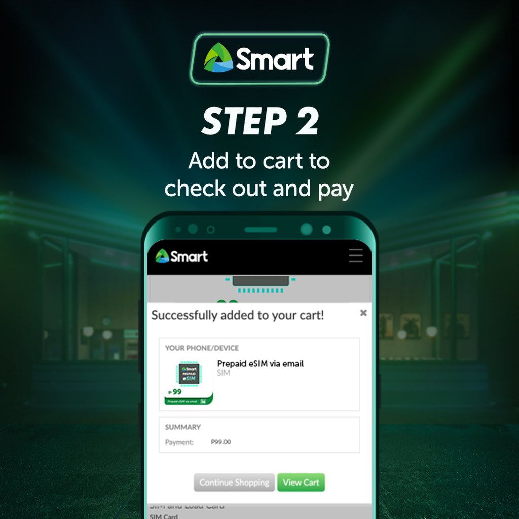 LiveSmart's tweet image. Dive into the convenience of Smart Prepaid eSIM and hassle-free activation. Order yours today through the Smart Online Store and receive your eSIM via email.

Buy now: smart.com.ph/buy-esim

#SmarteSIM