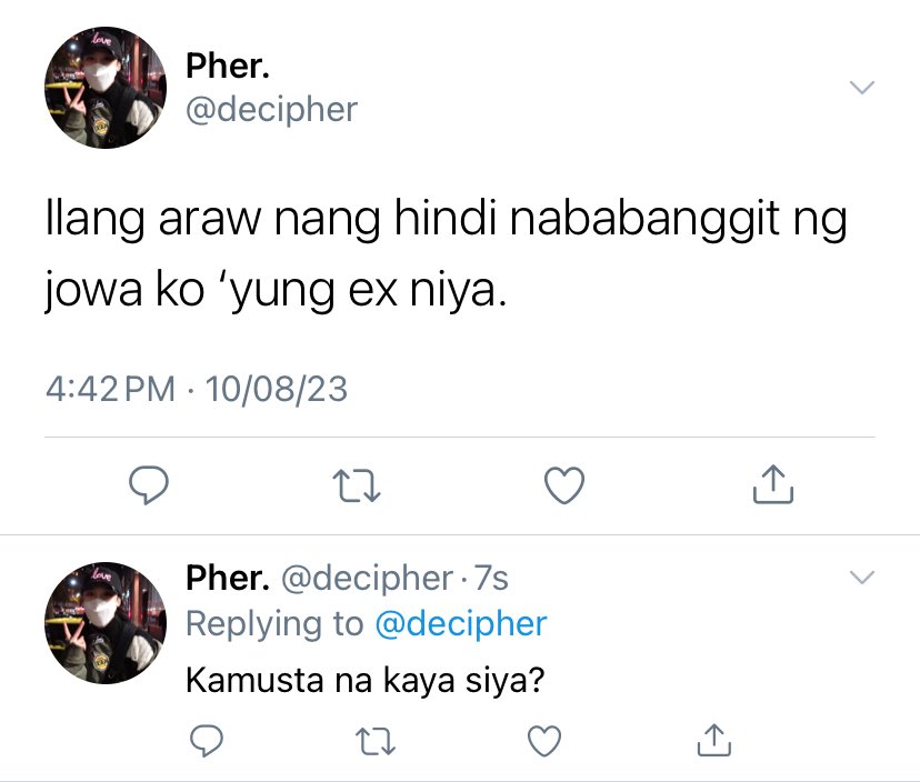 catrinabluu's tweet photo. ❝ Whatever It Is ❞

— #winrina au 

Wherein Cipher’s girlfriend keeps on talking about her ex, Aciel, and starts missing her as well. https://t.co/3wUztt8DIO