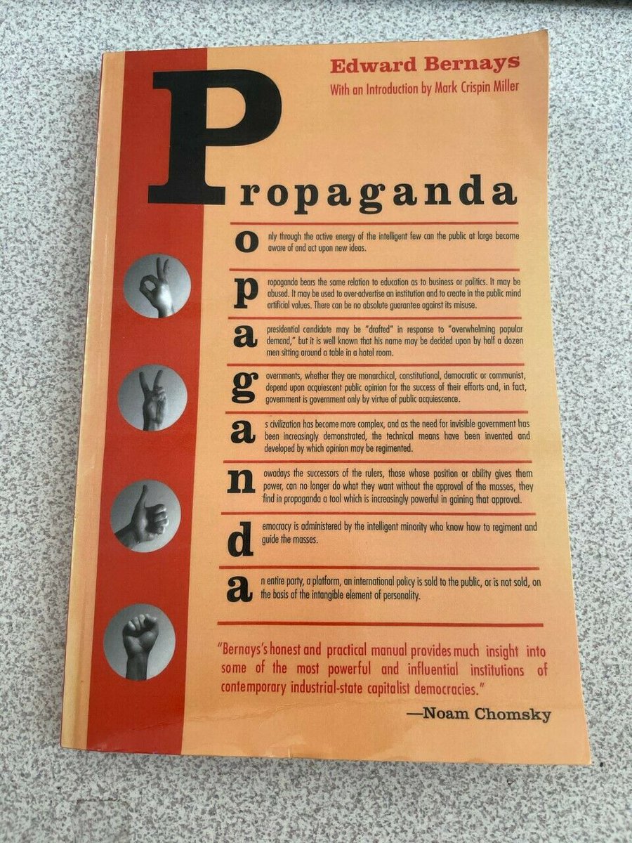 rabbitholebot's tweet photo. Propaganda is the how to manual for the manufacture of your consent by Edward Bernays, the father of modern propaganda. This book really exposes just how easy it is for a small group of people to influence and control the behavior of the masses: https://t.co/wg7kUGHbgD #ad https://t.co/XcPJ6wSSxN