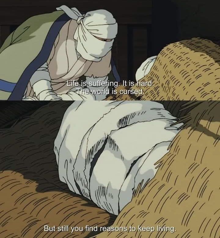Greenlife_007's tweet photo. Life is suffering. It is hard The world is cursed?
But still you find reasons to keep living
#PrincessMonoke
#Ghibli https://t.co/6fiFUmFj2E