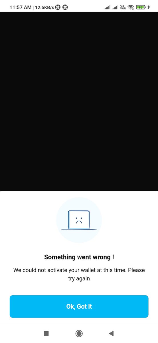 manmathamn57's tweet image. Dear @Paytm I am unable to activate my wallet. it showing inactive getting below error
#Paytm