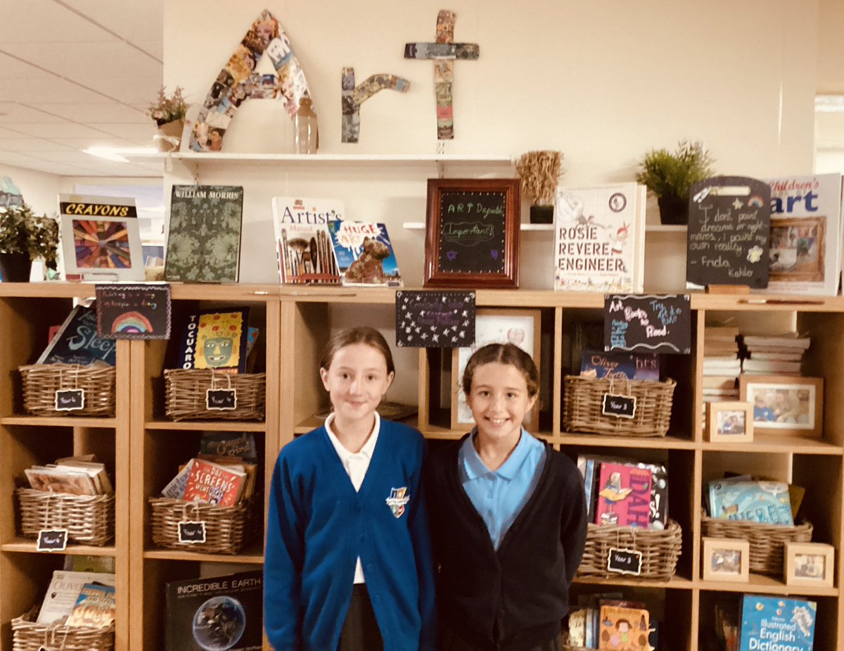 JCAWakefield's tweet photo. 🌟Pupil Librarians driving book choice 🌟 Another fantastic book choice display all about Art @JCA__Art after us gaining a really wonderful collection of books 📚 #JLY #ChildrenCan 🌟 https://t.co/7LsZKURYlB