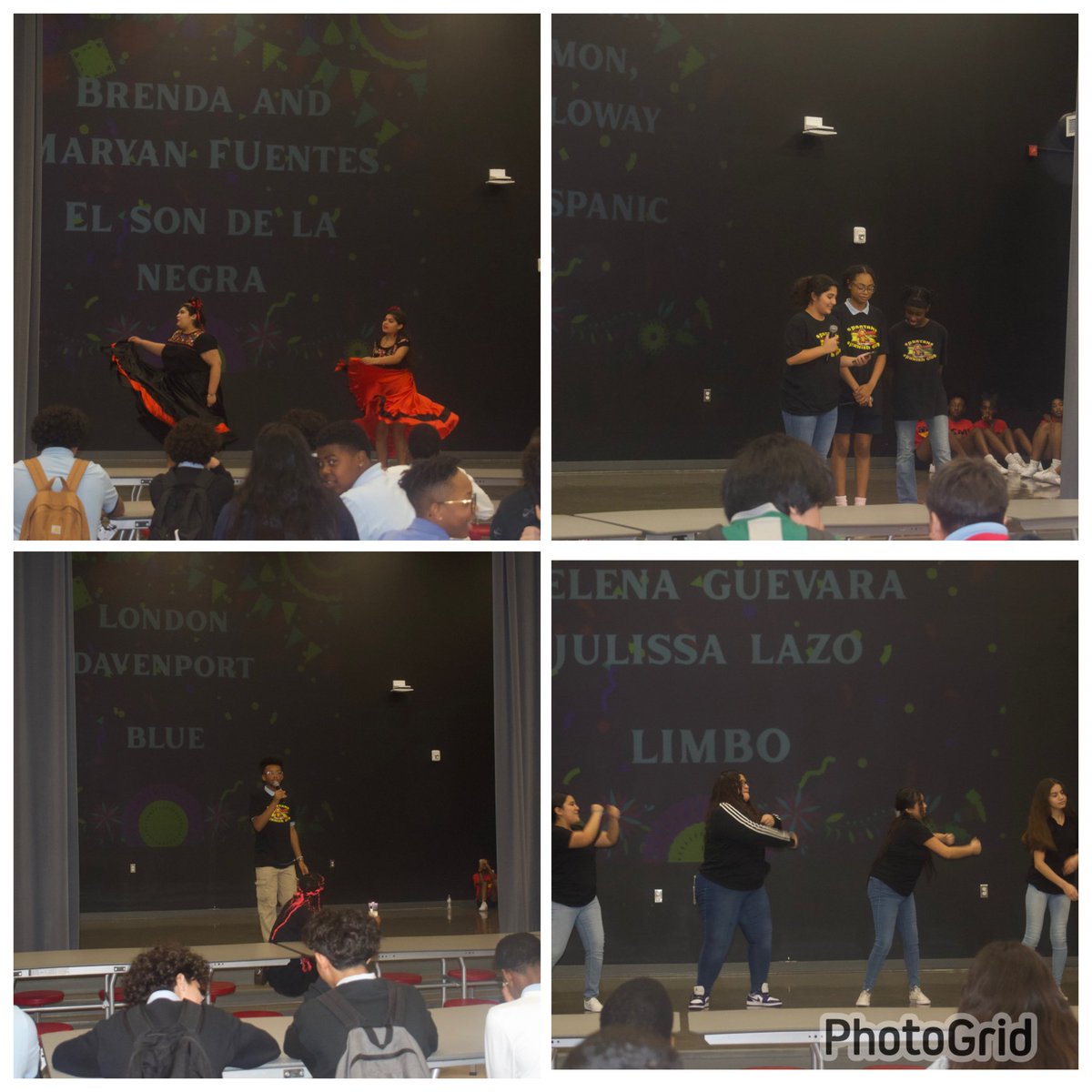 SMSDMiddle's tweet photo. SMS celebrated Hispanic Heritage Month with a lively program hosted by Mr. Zepeda, Ms. Mitchell and the Spanish club! There was singing,  dancing, acting, and historical highlights. They also treated staff members to freshly made tacos! #celebratediversity @StaffordMSD https://t.co/xlFDmepKie