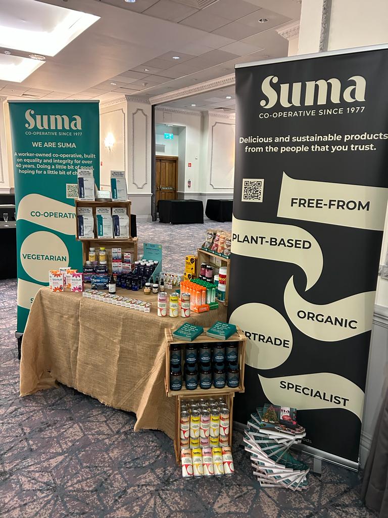 SumaWholefoods's tweet photo. We're at the @HFBmagazine #NHTsummit in Bristol today. We're on stand 28. Come over and say hi and talk #wholefoods π https://t.co/UdBXZeehXL