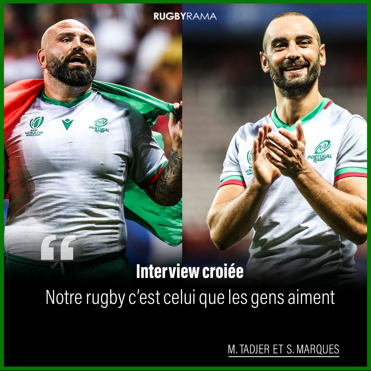 RugbyramaFR's tweet image. Mike Tadjer et Samuel Marques joueront leur dernier match avec le Portugal, ce dimanche soir à Toulouse face aux Fidji. Pour l'occasion, les deux leaders se sont prêtés au jeu de l'interview croisée !

C'est par ici : tinyurl.com/mt723ans