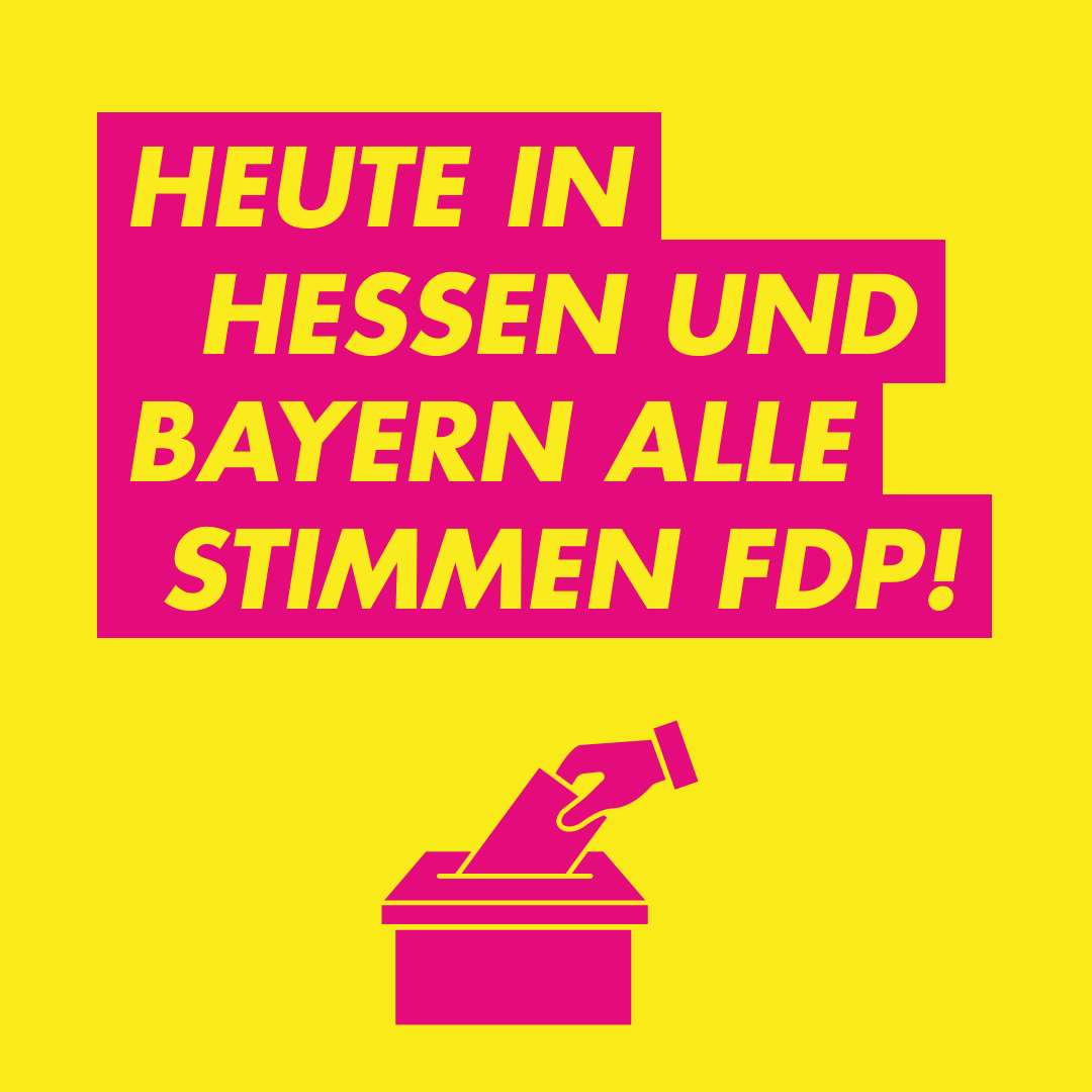 FDP_MV's tweet image. Wir wünschen den Parteifreunden der @FDPHessen und der @fdpbay heute viel Erfolg! 💪 #LTWHE23 #ltwby23