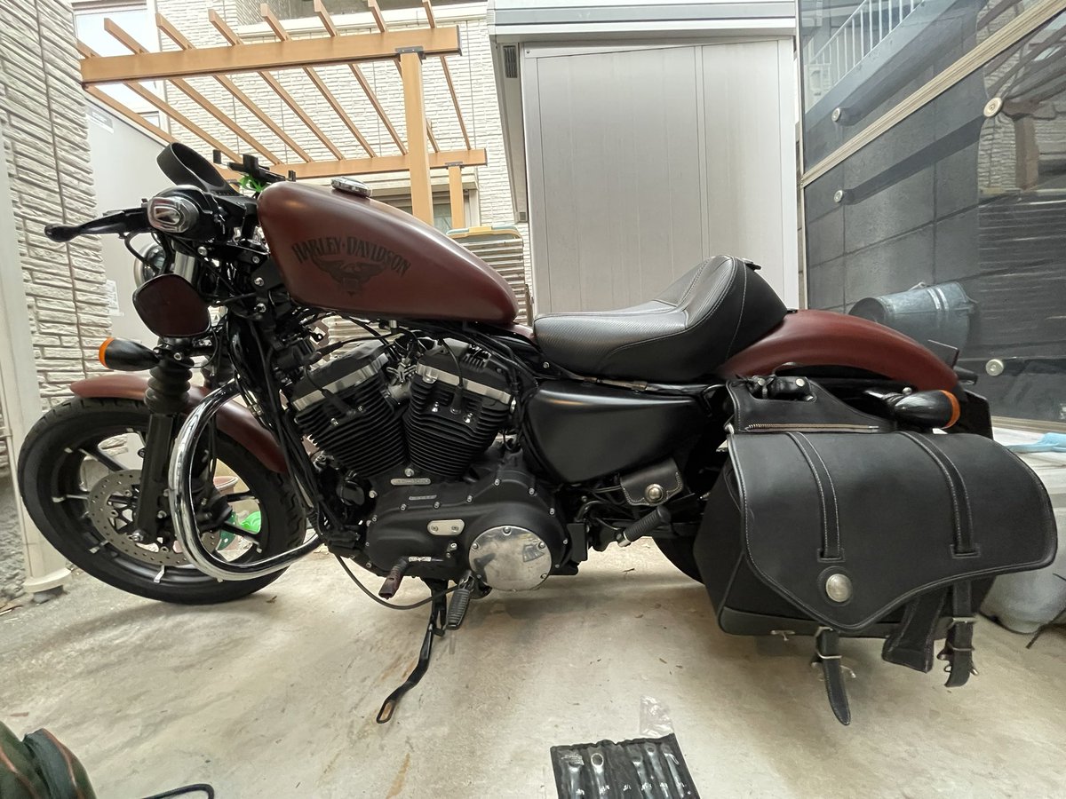 purouno11's tweet photo. 完成!!
一枚目がビフォー
2枚目がアフターです!
#harleydavidson #883N https://t.co/ulrKlCUfop