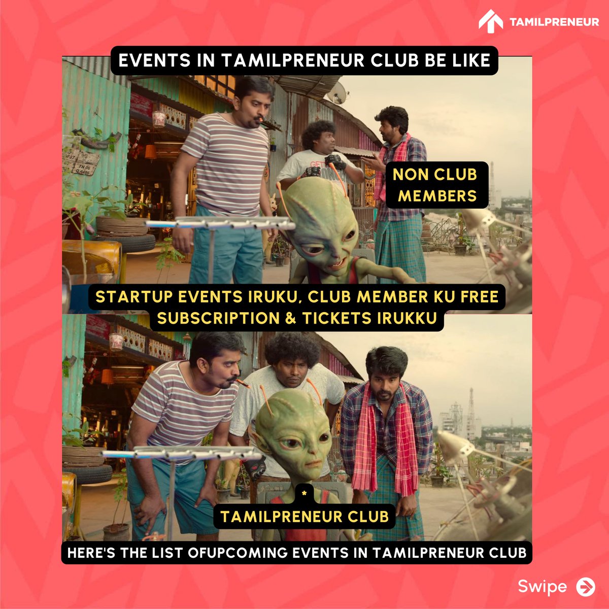 tamilpreneur's tweet image. Swipe to read all of the happened events and upcoming ones in Tamilpreneur Club 👉

Refer to the last slide for the Coupon code to join Tamilpreneur Club ⚡

#Tamilpreneur #Tamilpreneurclub #startupbasics #entrepreneur #startups #indianstartups #startupnews #startupevents