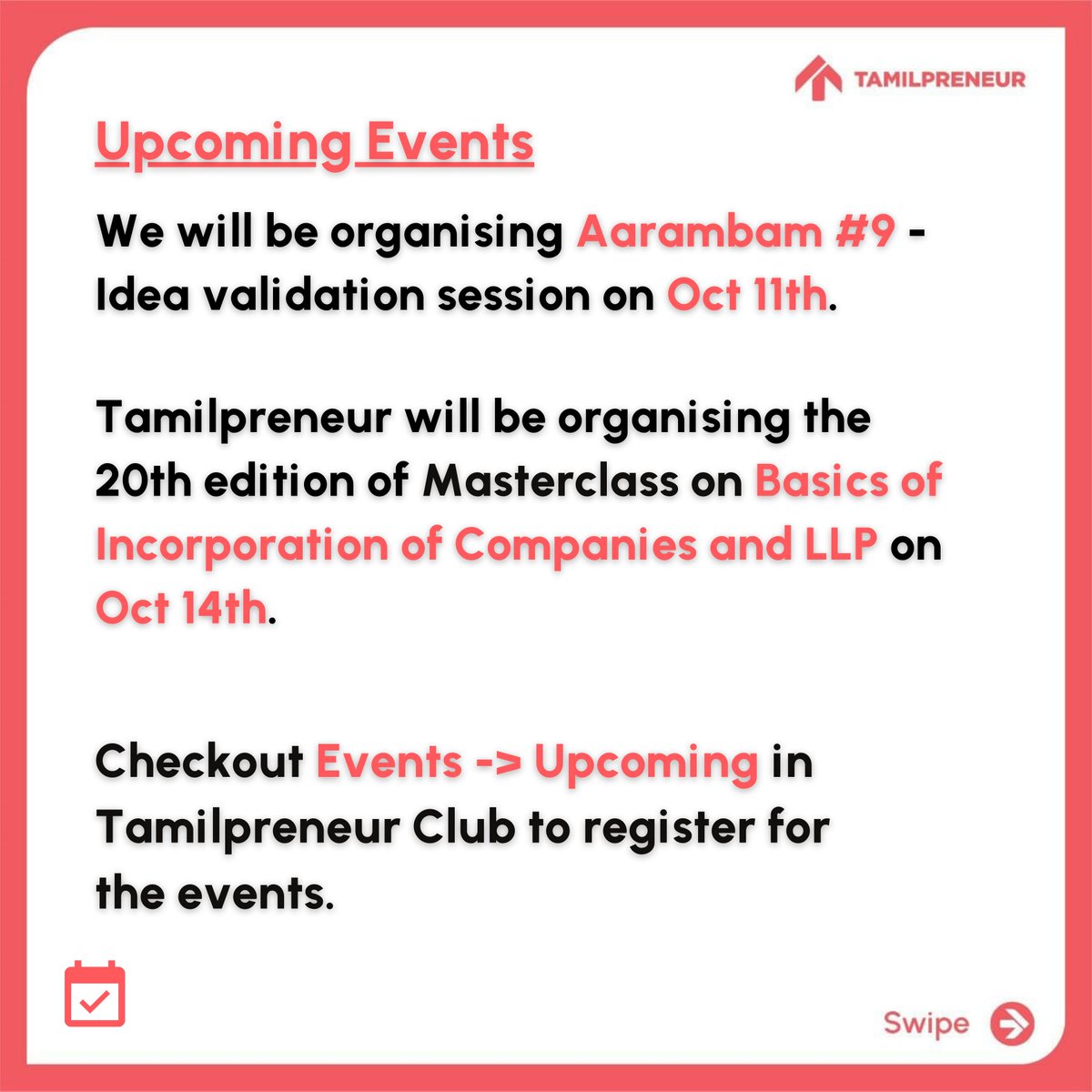 tamilpreneur's tweet image. #Tamilpreneur #Tamilpreneurclub #startupbasics #entrepreneur #startups #indianstartups #startupnews #startupevents