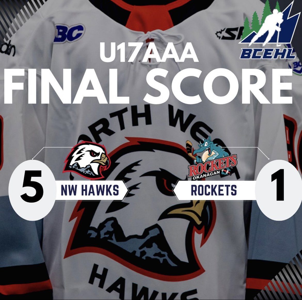 Vancouver North West Hawks (@vnwhawks_aaa) on Twitter photo U17's with a huge 5-1 W against <a href="/OKRockets_aaa/">Okanagan Rockets AAA Hockey</a> at home tonight! Game 2 tomorrow at 11:00am at Harry Jerome! <a href="/DylanGrant_/">Dylan Grant</a> will have the PxP call.
#TrustUnitySoar
#HawksSoar
#Commentary U17's with a huge 5-1 W against <a href="/OKRockets_aaa/">Okanagan Rockets AAA Hockey</a> at home tonight! Game 2 tomorrow at 11:00am at Harry Jerome! <a href="/DylanGrant_/">Dylan Grant</a> will have the PxP call.
#TrustUnitySoar
#HawksSoar
#Commentary