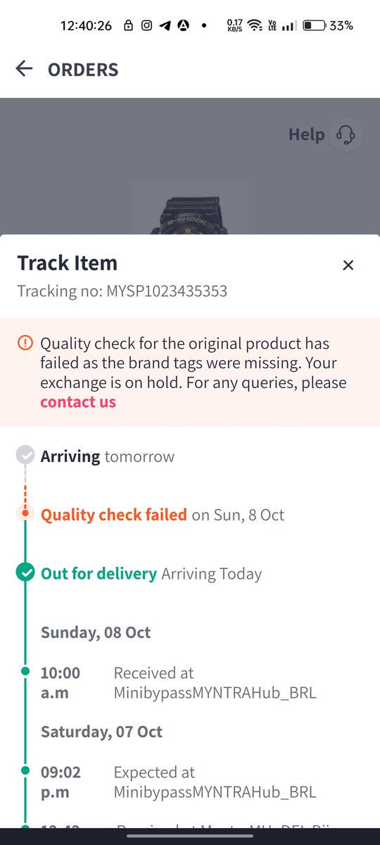ndless_boy's tweet photo. @myntra @MyntraSupport  Hi this is to inform you that the worst e-commerce platform #Myntra that I've ever experienced till now in terms of service and resolution,  I ordered a watch "  Casio G Shock " from this platform and got a totally fake watch please fix this ASAP https://t.co/gkUWmPWkPd