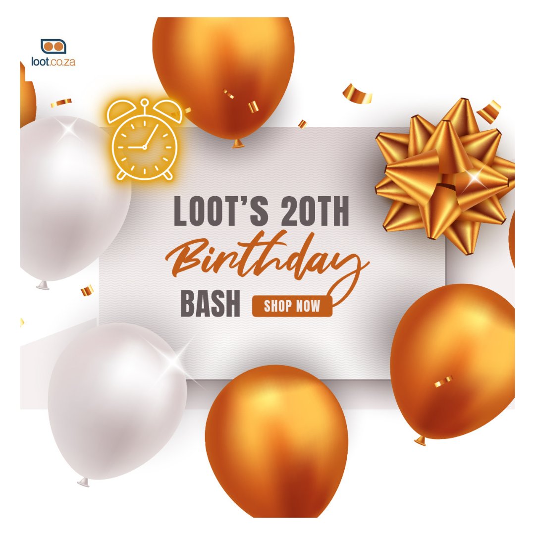 lootcoza's tweet photo. **‼️ LAST CHANCE to seize incredible bargains at our 20th Birthday Sale 🎂 Celebrate with us and spoil yourself with some of your favourite items TODAY 🛒📦 https://t.co/ZMtbxKTdLW Don't miss out, offer expires at midnight! ⏲️ #ShopOnline #LootIs20 #BdaySale #HappyBdayToUs https://t.co/ExmFr67htW