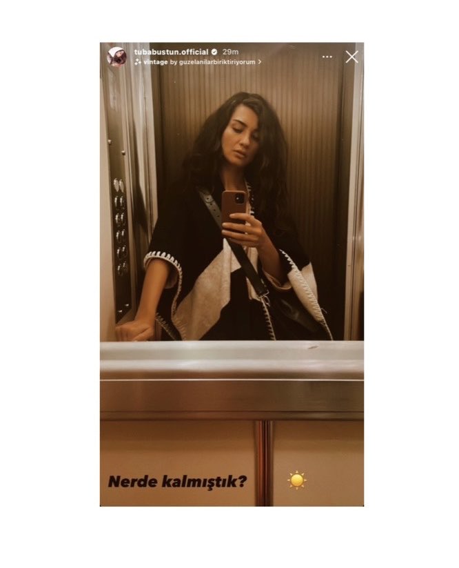 After an incredibly busy day ending with the Guerlain x Begüm Khan launch…Still looking beautiful despite the time, Tuba asks, “Where were we?” Referring to a break in time and continuing where we left off or is she literally asking us to guess?😌
#TubaBüyüküstün 
#EnTuForever