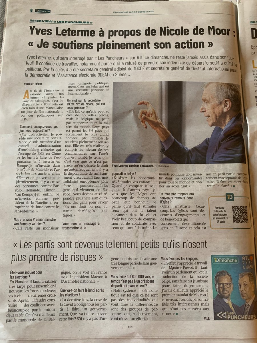 vliesante's tweet image. #7dimanche #lespuncheurs @YLeterme État parle de la politique d’asile de Mme de Moore, des élections chez nous, de l’avenir de la Belgique, des @LesEngages_be, de sa nouvelle vie, des #pmechinoises, des remous dans l’#eglise sudinfo.be/id725105/artic… @Le_Bux @DemetrioSCAG