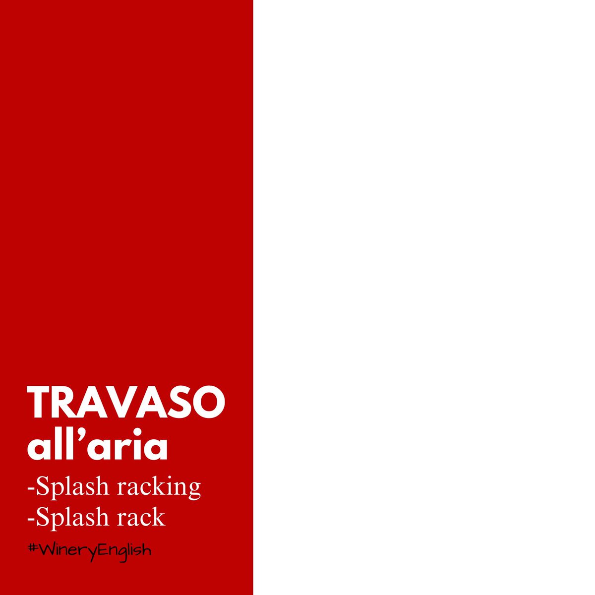 [ #Winenglish ] with <a href="/TagVino/">tagVINO</a> 

• Glossario del vino
• Travaso all’aria in inglese

#enologia #vinificazione #glossariodelvino #travasoallaria #cantina #enologo #enologa #sangiovese #nebbiolo #pinotnero #aglianico #nerodavola #vino #montepulciano #sagrantino #primitivo #soave