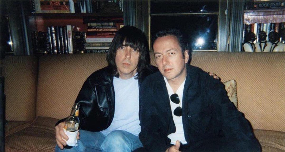 Happy Birthday, @johnnyramone! “That's one thing I learned from the @RamonesOfficial: ‘Slam! There's that number... where's the next one?’ Because people are watching, people have got things to do! It's a busy world out there. Give it to them!” Joe Strummer. 📸 by @lindaramone