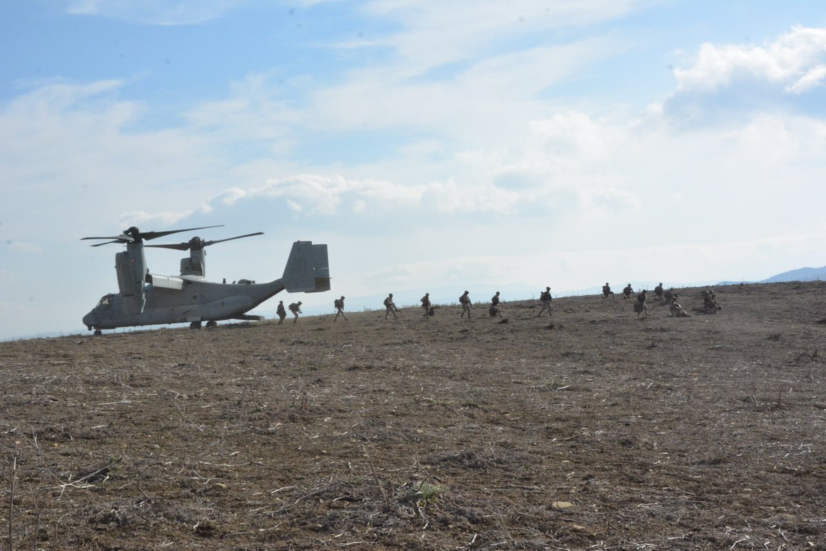 EMADmde's tweet photo. Finalizan siete intensos días de actividad operativa entre la Infanteria deMarina🇪🇸 del grupo de combate expedicionario #Dédalo23 y los marines📷 del
@26MEU
@USMC
. Preparados para trabajar juntos!! #valientesportierraypormar #SemperFi
@Armada_esp
#MOPS https://t.co/pBsIIOCCNN