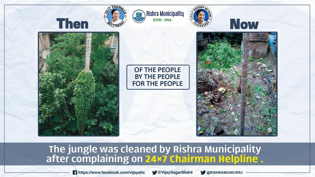 Clean Rishra, Happy Citizens Rishra Municipality's mission #cleancitygreencity #cleanandgreen #ecocity #cleanenvironment #gogreen #greencommunity #cleanliving #rishra #gorbersohorrishra @RISHRAMUNICIPA1 @wbdhfw @MamataOfficial @abhishekaitc