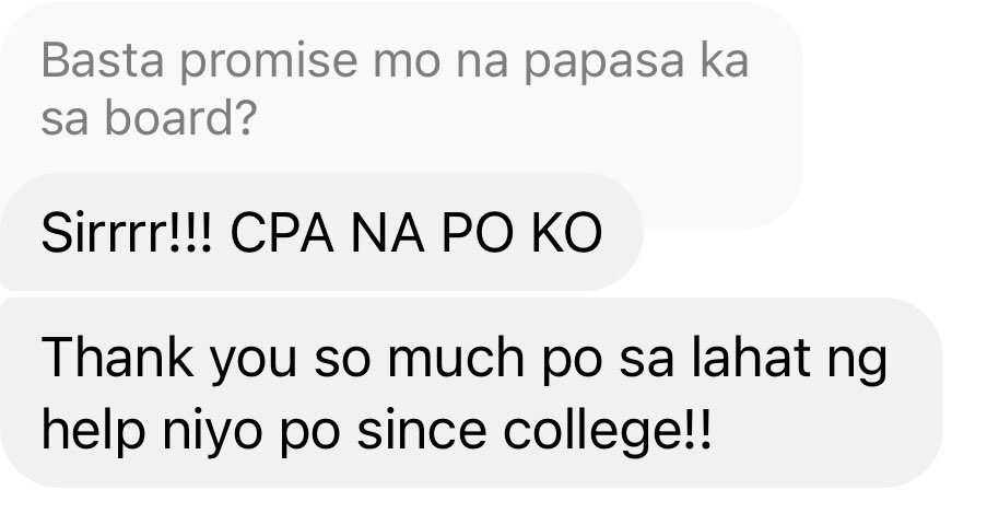 JmanLopo's tweet photo. Sending my thanks to all of my former students and reviewees for remembering me in their milestone of becoming Certified Public Accountant (CPA) #passionforteaching
#PartnerBeyondNumbers #ARS #CPA #PSBA #Refresher #DLSU #AnimoLaSalle #SanBeda #Perps https://t.co/MVGigbWMj3