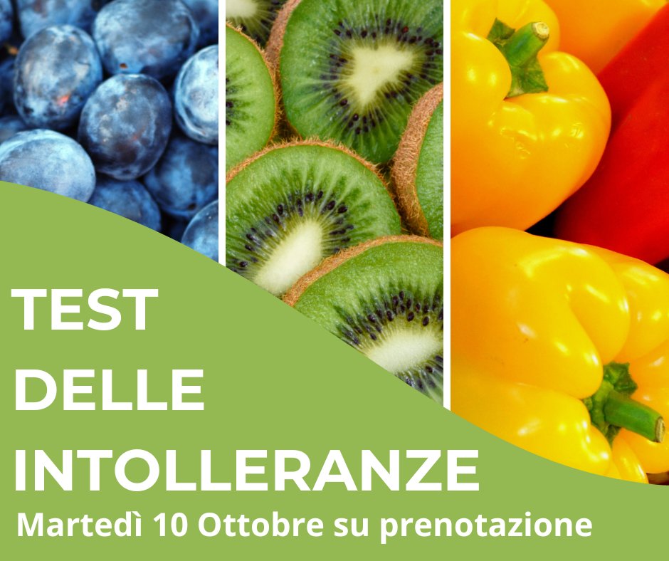 Martedì 10 Ottobre alla Farmacia San Carlo sarà possibile effettuare il test delle intolleranze alimentari al costo di 40 euro con la nostra nutrizionista. Per informazioni o prenotazioni passa in farmacia o contattaci al numero 0362623641, attivo anche su Whatsapp.