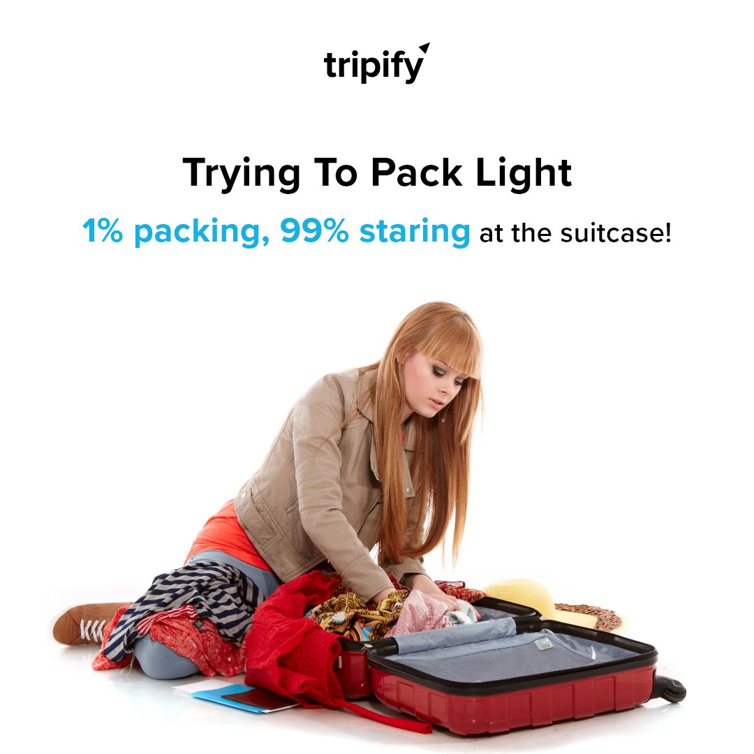TripifyIndia's tweet image. 🧳😅 Who can relate? 🙋‍♂️🙋‍♀️ #packingproblems #travelprep