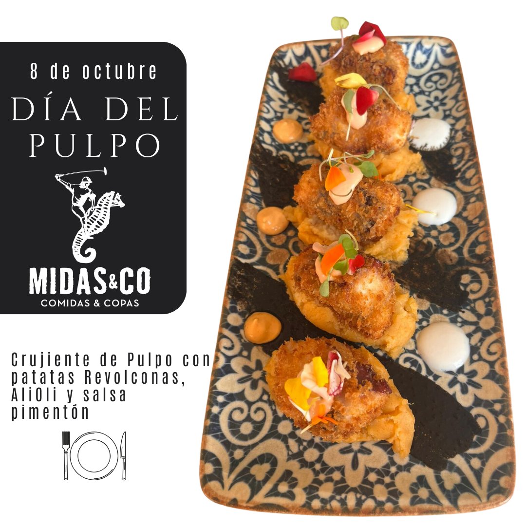 midasrest's tweet photo. 🐙FELIZ DÍA INTERNACIONAL DEL PULPO🐙 a todos esos comilones que os encanta la buena comida 🤪😏 https://t.co/1hLtbxlbz3