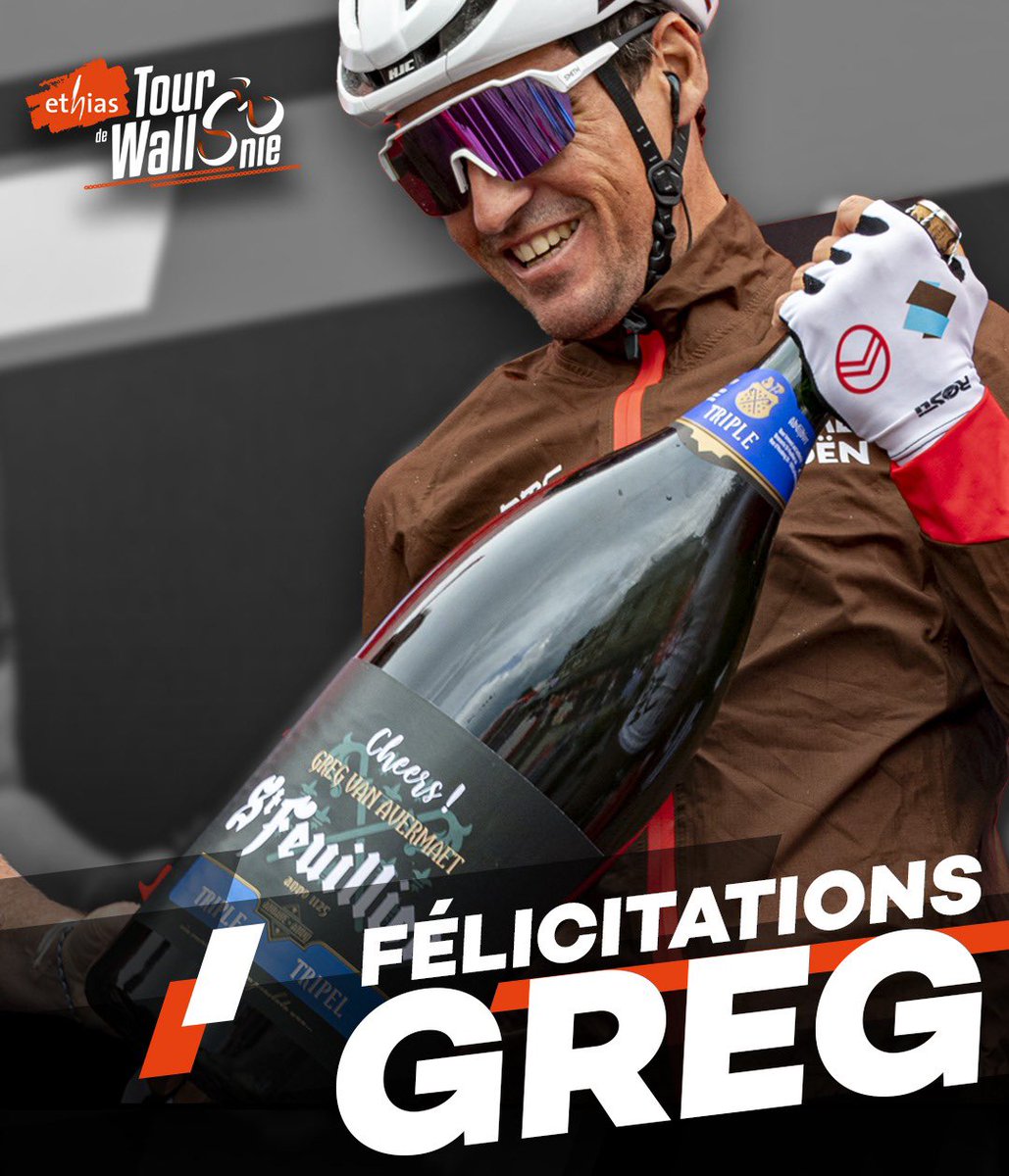 Félicitations pour ta brillante carrière @GregVanAvermaet @AG2RCITROENTEAM 👉🏻 double vainqueur #ethiastourdewallonie 2011-2013! 👍👏🏻 Bonne dernière course à @ParisTours !