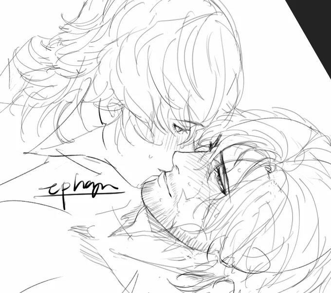 頭がぱっとしないので落書きしてた 弟兄だよ 