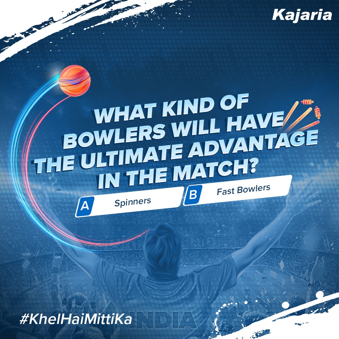 It’s India vs Australia today! The gates are open. The stands are exploding with ‘India… India…’ chants. Time is now to play the Kajaria Cricket Mania contest and win big! 

#khelhaimittika #DeshKiMitti #WorldCup2023 #Kajaria #Cricket #MenInBlue