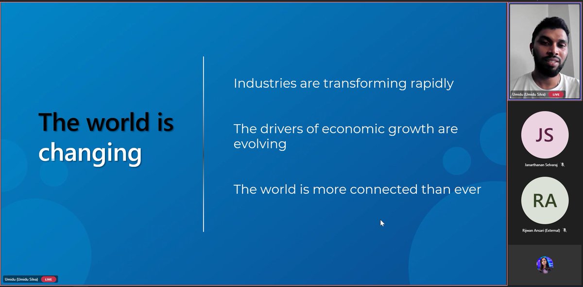 SatyaKarki's tweet image. We are live and event "#Development with #Copilot: An AI Coding Partner" is already started.
Mr Umidu Silva is presenting on "Power Platform with CoPilot and AI" 
Link to Join: tinyurl.com/37vjyhrk
#DevelopmentWithCopilot #AICodingPartner  #CodingRevolution #AI #GitHubCopilot