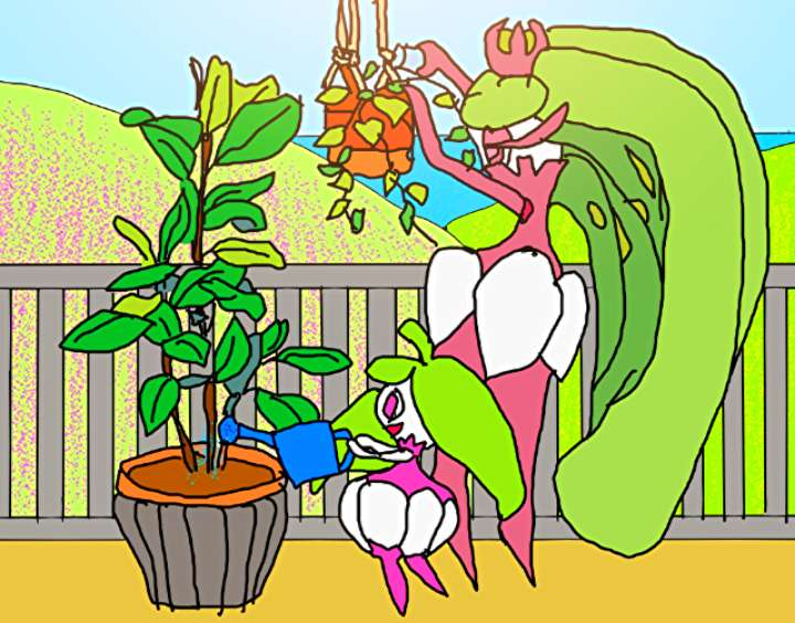 diazack's tweet photo. Elaria Inktober Day 8 - Day
Steenee helping her mother watering the plant. #Pokemon #Elaria #PokemonSM #Steenee #Tsareena https://t.co/Darr4qnmp6