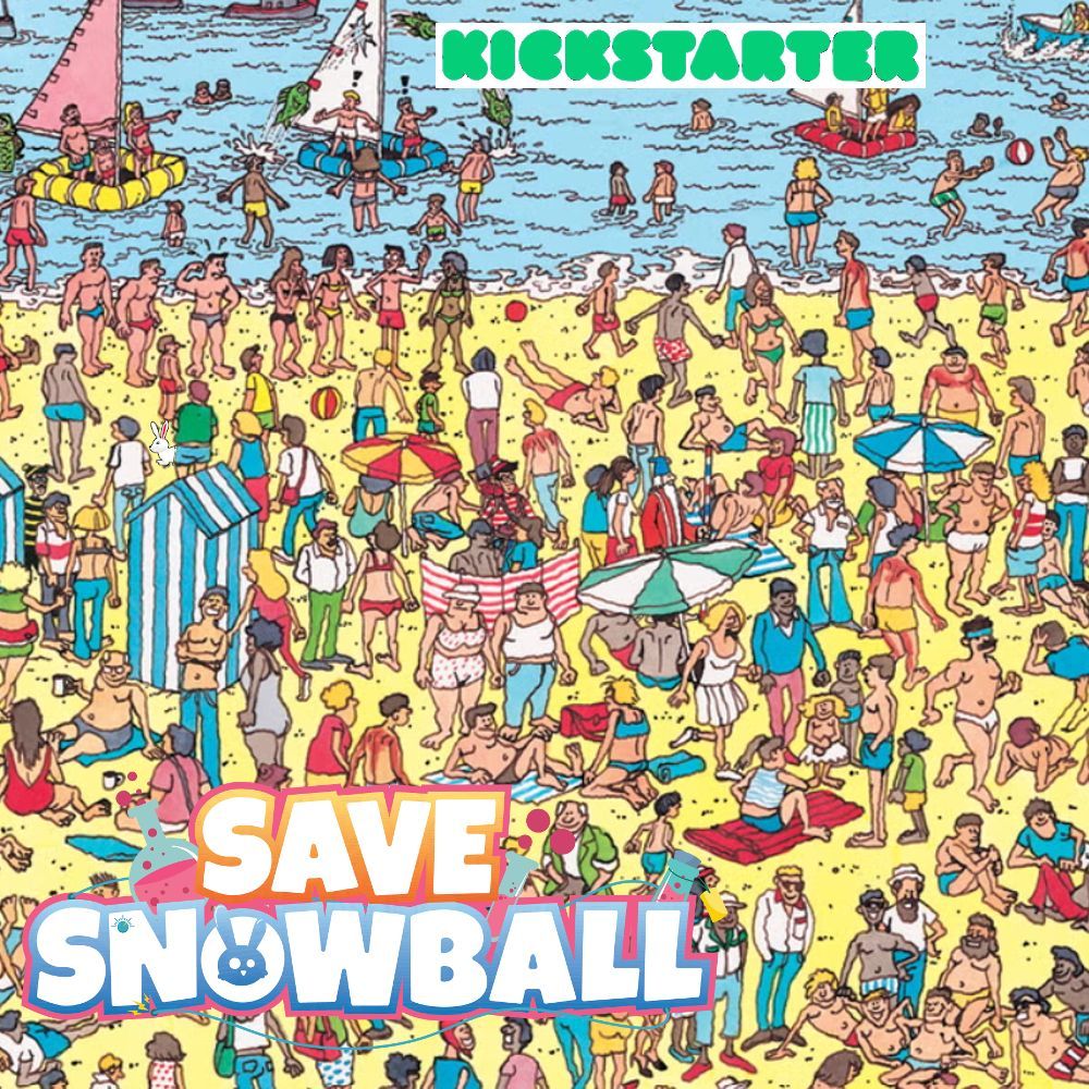 Snowball is missing. Can you find him? It’s easier to find now on Kickstarter but here he was at the beach over the summer. #SaveSnowball #escaperoomgame #puzzles #boardgames #puzzles #rabbitsofinstagram #kickstarter