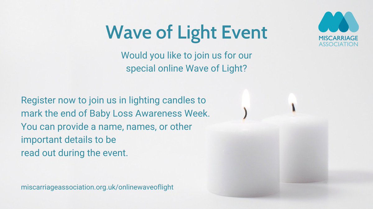 Our special Wave of Light online event is being run by our volunteer support group leaders. During the event, they will read out any names, nicknames, due dates, or other important details of your baby or babies that you'd like to share. Sign up here: ow.ly/r40F50PTSAm