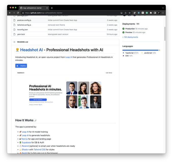 A screenshot of the GitHub page of the project.