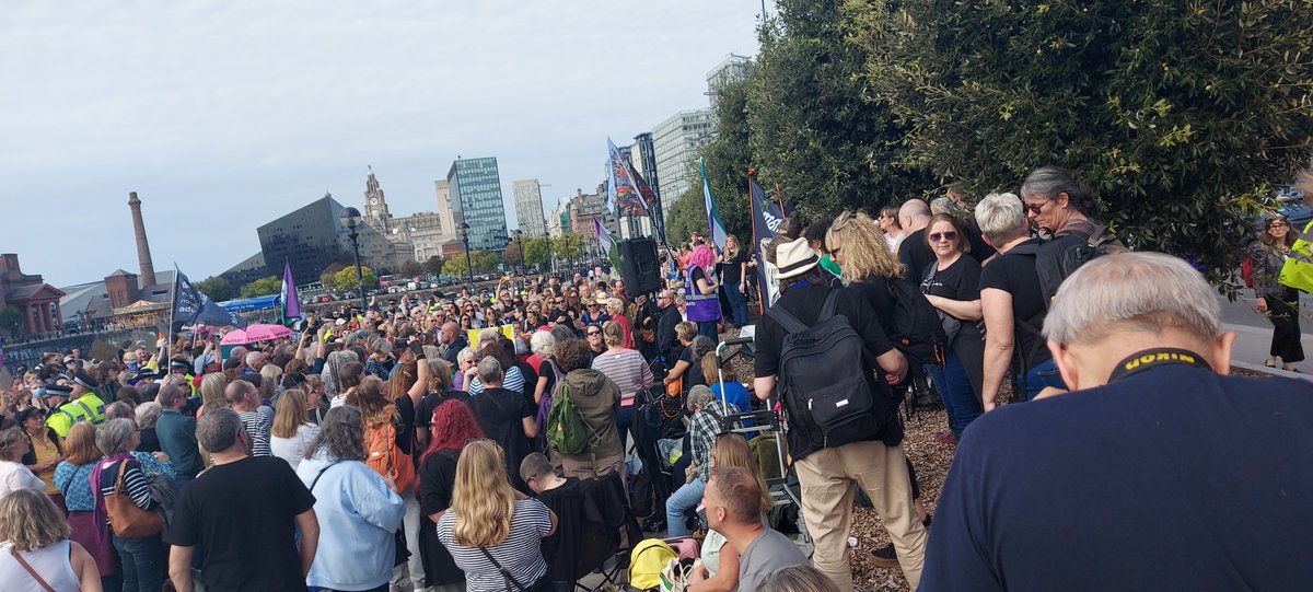 What a wonderful turnout 
#LetWomenSpeakLiverpool