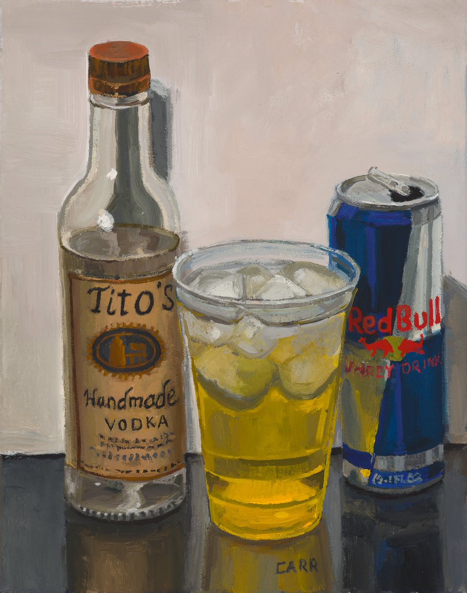 My oil painting of Tito’s and Redbull