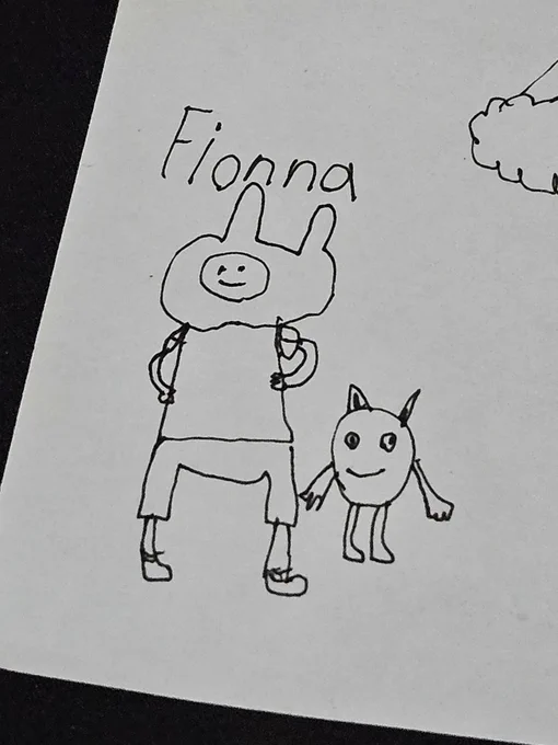 my little sister made adventure time doodles u guys 😭